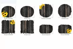 Wood background | Sunflowers and barn wood sublimation | png Product Image 2