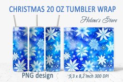 Christmas blue tumbler bundle| Winter Tumbler Sublimation Product Image 12