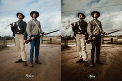 Transform your photography with our 16 Cowboy Photoshop Actions. Add vintage Western vibes to your shots with themes like Wild West, Grain, Frontier Lifestyle, Analog, and Film Look. Easy installation with ACR(XMP), ATN, and LUT files. Try now!