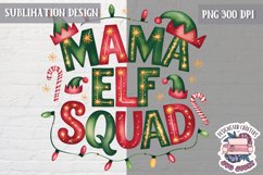 Christmas Mama Quote Sublimation Design PNG Buffalo Plaid Product Image 1