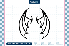 Demon Wing SVG - Devil Wings Cut File Product Image 3