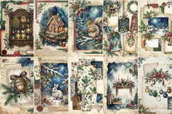 Winter Night Junk Journal Digital Paper| Junk Journal Product Image 10