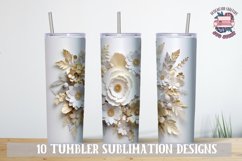 3d Tumbler Wrap Flower Sublimation bundle 20 oz Wedding Product Image 9