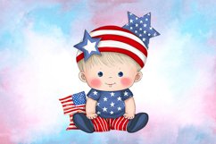 Patriot Baby Boy Sublimation Clipart Product Image 8