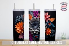 3D Flowers Colorful Sublimation bundle Tumbler Wrap 20 oz Product Image 9