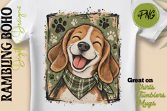 Happy Beagle Puppy Dog Vintage Dog Mom Product Image 1
