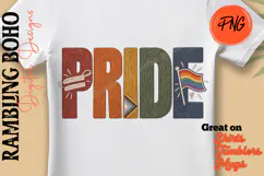 Woodgrain Pride Word Art LGBTQ Rainbow Product Image 1