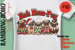 Bah Hum Pug Cute Christmas Dog Parody Product Image 1