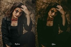 A spooky Halloween-themed photograph enhanced with Ghostly Lightroom Presets. Vibrant orange and black tones, eerie atmosphere, &amp; professional-grade effects create a captivating and moody image perfect for autumn photography and seasonal inspiration