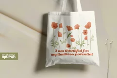 Floral "I AM" Affirmation Quotes T-Shirt Design 08 Product Image 3