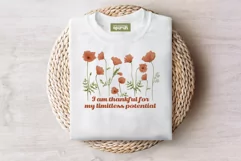 Floral "I AM" Affirmation Quotes T-Shirt Design 08 Product Image 4