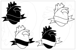 Heart decorated with ribbon Product Image 8