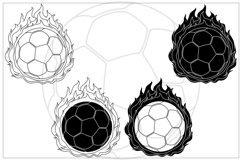 Vector design of a burning soccer ball symbol Product Image 8