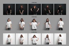 5 Mockups Woman Oversize T-Shirt. vol.02 Product Image 8