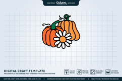 Pumpkin and Daisies SVG Product Image 3