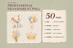 Tender Beginnings Watercolor Baby Shower Clipart Product Image 8