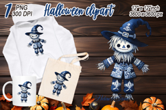 Funny Halloween garden scarecrow clipart t shirt designs png Product Image 2