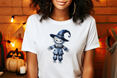 Funny Halloween garden scarecrow clipart t shirt designs png Product Image 3