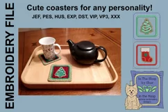 Christmas Cookies Coasters - 4 x 4 and 5 x 7 Hoops Product Image 3
