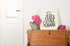 Let's Stay Home Hand Lettered SVG Product Image 1