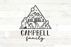 Family Name Sign RV Camper Mountains Last Name Product Image 1