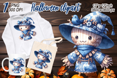 Funny Halloween garden scarecrow clipart t shirt designs png Product Image 3