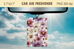 Spring flower Air Freshener Car |Car air freshin sublimation Product Image 2
