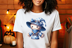 Funny Halloween garden scarecrow clipart t shirt designs png Product Image 1