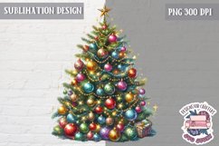 Christmas Tree Sublimation PNG Winter PNG Classic Farm Product Image 1