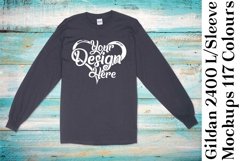 Gildan Long Sleeve Mockup 2400 T-Shirt 117 Colours 1238 Product Image 8