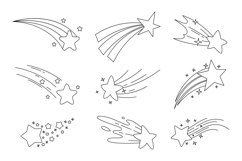 Collection of Shooting Stars with Trails Illustrations Product Image 2