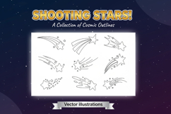 Collection of Shooting Stars with Trails Illustrations Product Image 3