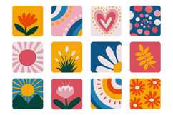 Vibrant Abstract Nature and Floral Designs Set Product Image 2