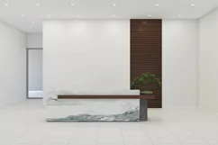 Office or Hotel Reception Logo Mockup front View Product Image 2