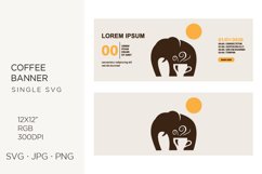 strong coffee web banner, cafe SVG elephant landing page Product Image 1