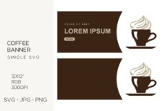 coffee clipart cafe SVG web banner. food, drink landing page Product Image 1