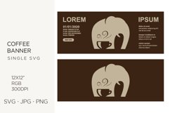 strong coffee web banner, cafe SVG elephant landing page Product Image 1