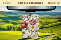 Spring flowers Air Freshener Car|Car air freshin sublimation Product Image 1