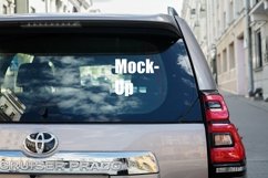 Vinyl car sticker mockup | SUV decal layout | rear window Product Image 1