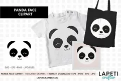 Panda face svg, eps, jpg, png, cute panda bear clipart Product Image 2