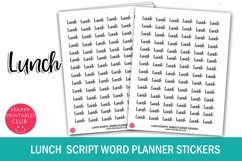 Lunch Planner Sticker I Script Words Planner Stickers Product Image 1