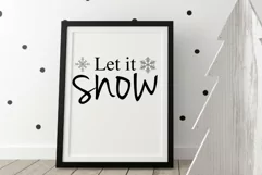 Let it snow svg, Christmas cut file, Winter snowflakes svg Product Image 2