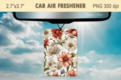 Spring flowers Air Freshener Car|Car air freshin sublimation Product Image 1