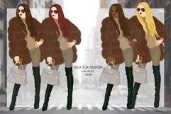 Fur Jacket Fashion Illustrations Fall Winter Fashion Clipart Product Image 1