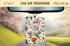 Spring flowers Air Freshener Car|Car air freshin sublimation Product Image 2