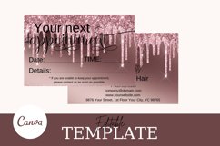Rose Gold Glitter DIY Appointment Card Product Image 1
