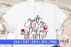 Guilty of stealing hearts - Love & Valentine SVG EPS DXF PNG Product Image 1