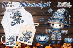 Funny Halloween garden scarecrow clipart t shirt designs png Product Image 2