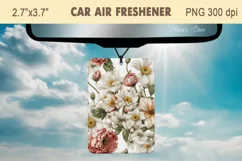 Spring flowers Air Freshener Car|Car air freshin sublimation Product Image 1