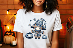 Funny Halloween garden scarecrow clipart t shirt designs png Product Image 1